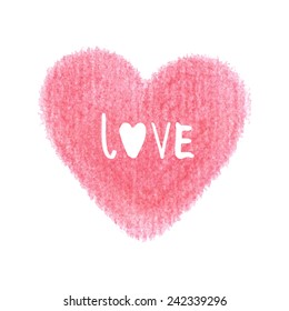 Decorative abstract background with hand drawn heart