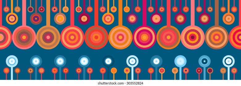 Decorative abstract background lines and circles