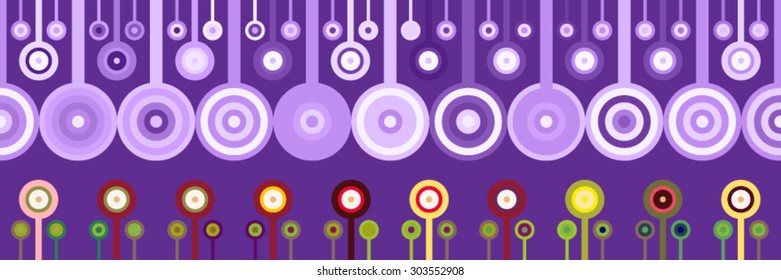 Decorative abstract background lines and circles