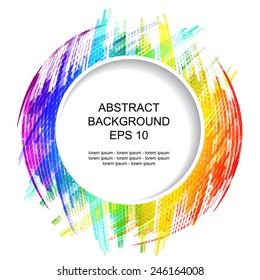 Decorative abstract background with lines and circular element