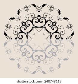Decorative abstract background with ornament. Vector illustration