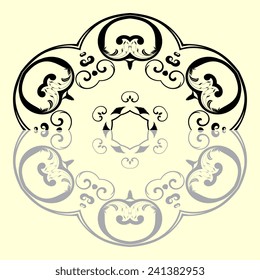 Decorative abstract background with ornament. Vector illustration