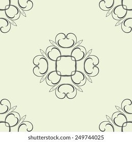 Decorative abstract background with ornament. Vector illustration
