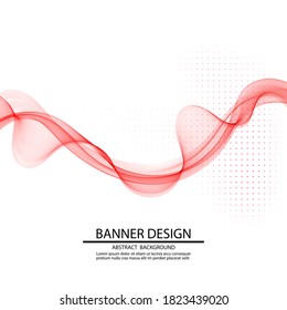 
Dekorativer abstrakter Hintergrund. rotes horizontales Wellenvektordesign