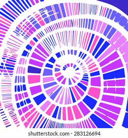 Decorative abstract background with spiral element. Vector illustration.