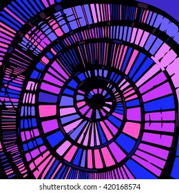 Decorative abstract background with spiral element. Vector illustration.