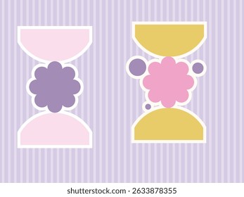 Projeto decorativo abstrato do cartaz da bandeira com fundo roxo xadrez