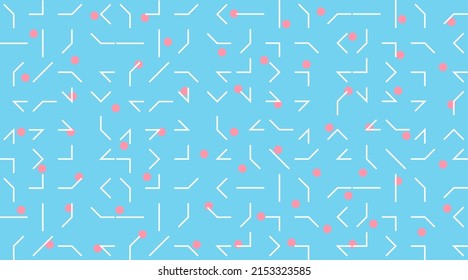 Decorative Abstract Blue Background With Moving Clock Hands And Red Dots. Time Change Vector Eps Illustration