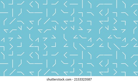 Decorative Abstract Blue Background With White Moving Clock Hands. Time Change Vector Eps Illustration