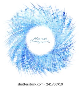 Decorative abstract blue frame for your design