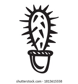 Decorative abstract cactus. Vector illustration
