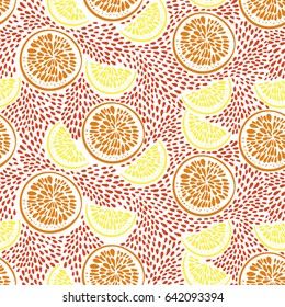 Decorative abstract citrus pattern