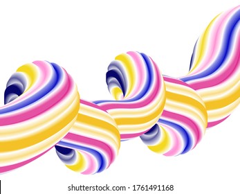Decorative abstract color wave background design. A smooth whirlwind flows.