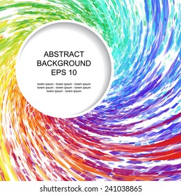 Decorative abstract colored background with circular element