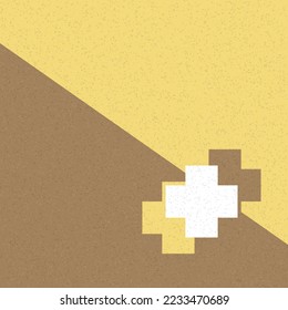 Decorative abstract colorful geometric figures slice shadow background illustration