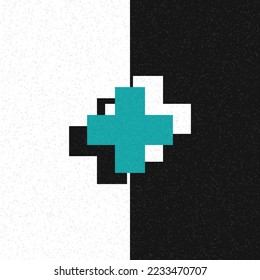 Decorative abstract colorful geometric figures slice shadow background illustration