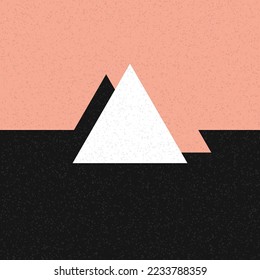 Decorative abstract colorful geometric figures slice shadow background illustration
