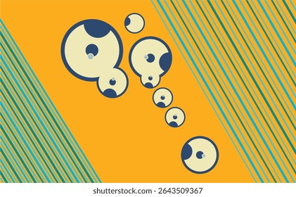 Decorative abstract composition beach umbrellas tropics