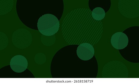 Decorative abstract dark green transparent with stripe background.