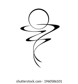 elemento abstracto decorativo con líneas redondeadas y curvas. el logotipo