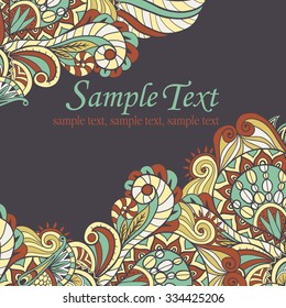 Decorative abstract element corners. Abstract vector wave ornaments background