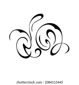 decorative abstract element with curls. graphic decor