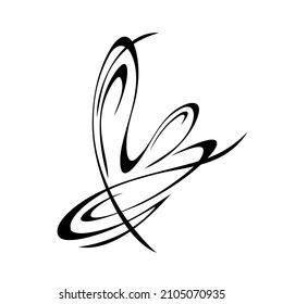 elemento abstracto decorativo con líneas suaves curvas. decoración gráfica