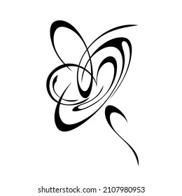 decorative abstract element with curved smooth lines. graphic decor