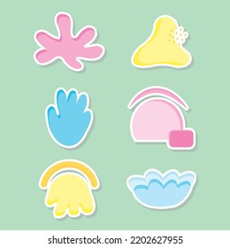decorative abstract elements. 2D vector