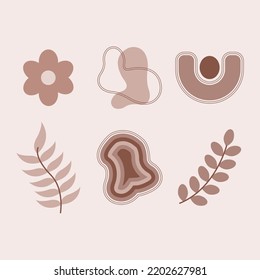 decorative abstract elements. 2D vector