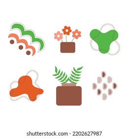 decorative abstract elements. 2D vector