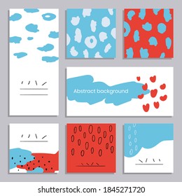 Decorative abstract elements. Invitation banner illustration. Creative brush drawing. Modern poster