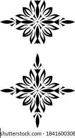 decorative abstract and floral element	