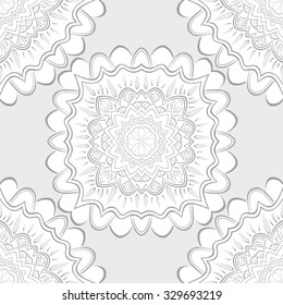 Decorative abstract floral pattern. Retro background. Vector illustration.