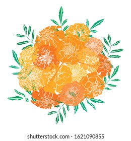 Decorative abstract  flowers, design elements. Can be used for cards, invitations, banners, posters, print design. Floral background in line art style