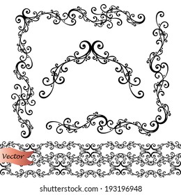 Decorative Abstract Frame, Ornament. Corner