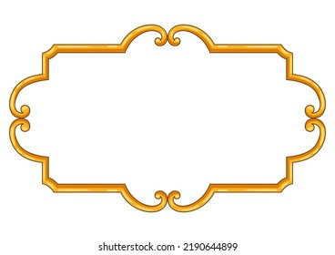 Decorative abstract frame. Vintage border. Classic design for decoration.