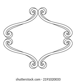 Decorative abstract frame. Vintage border. Classic design for decoration.