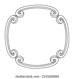Decorative abstract frame. Vintage border. Classic design for decoration.