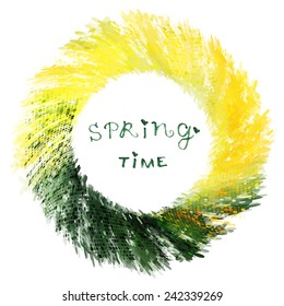 Decorative abstract frame with watercolor effect