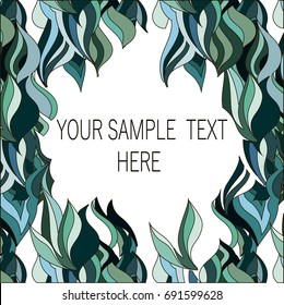 Decorative abstract frame/Hand drawn frame with colorful abstract elements with space for your text