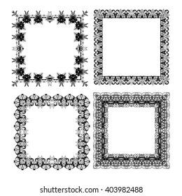 Decorative abstract frames and borders set vector. Eps10