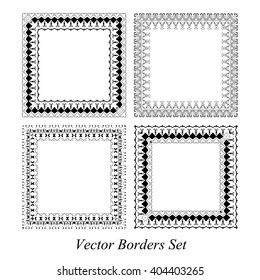 Decorative abstract frames and borders set vector. Eps10