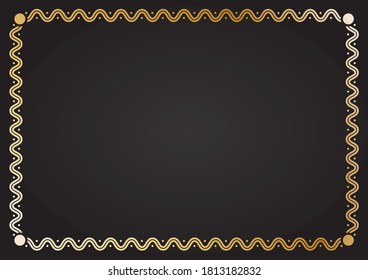 Decorative abstract geometric frame for banner, poster, postcard or collage. Vector illustration.