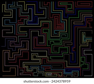 decorative abstract geometric illustrations with colorful drawings. Drawn by hand. Flat design, cartoon, vector illustration. Template for design background