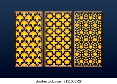 Decorative Abstract Geometric islamic Background Elegant Ornaments Card invitation Cnc Cut