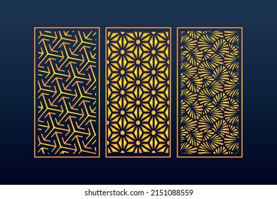 Dekorative abstrakte geometrische islamische Hintergründe Elegante Ornamente Karte Einladung Cnc Cut