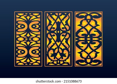 Decorative Abstract Geometric islamic Background Elegant Ornaments Card invitation Cnc Cut