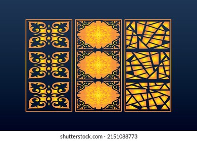 Decorative Abstract Geometric islamic Background Elegant Ornaments Card invitation Cnc Cut
