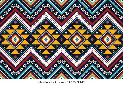 Decorative abstract geometrical ethnic oriental pattern traditional. Abstract ethnic background Design for carpet, wallpaper, clothing, wrapping, fabric, traditional print vector. Embroidery style.